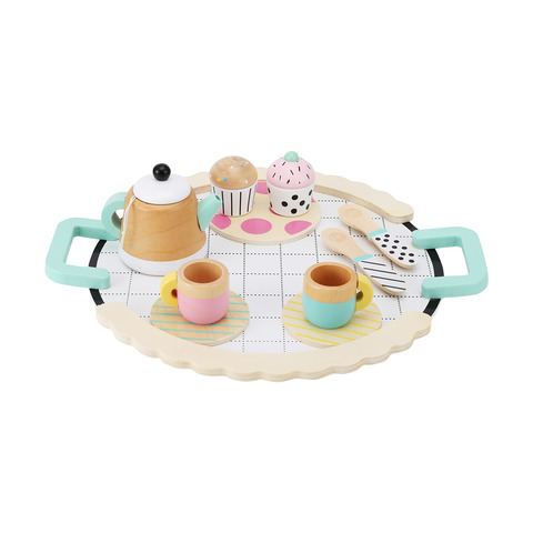 wooden tea set